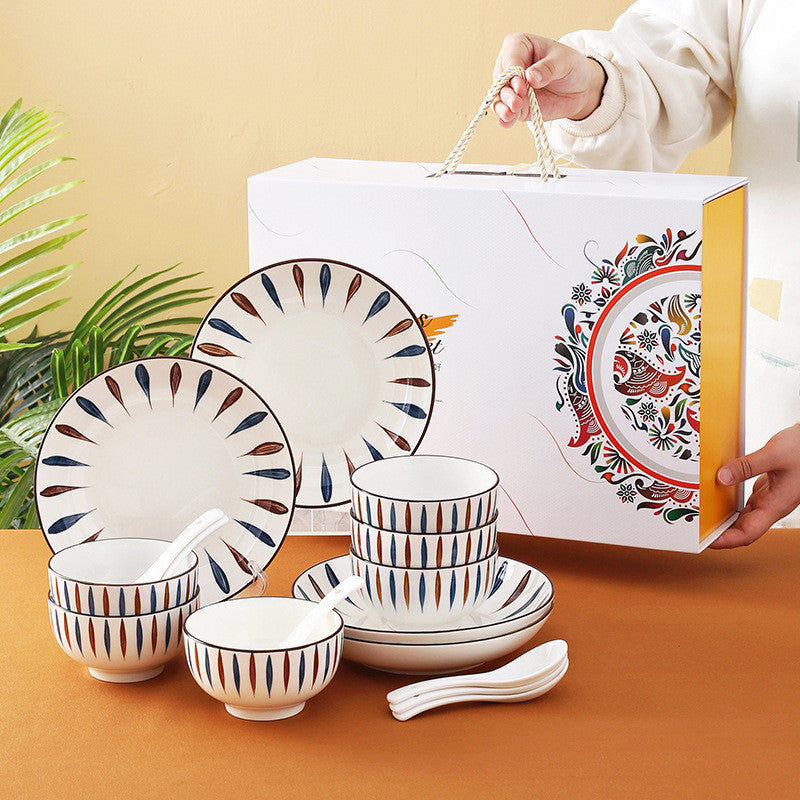 【Premium】Traditional Japanese Style Rice Bowl Porcelain Bowl Ceramic Mangkuk Set Ceramik Soup Tableware New Year Gift