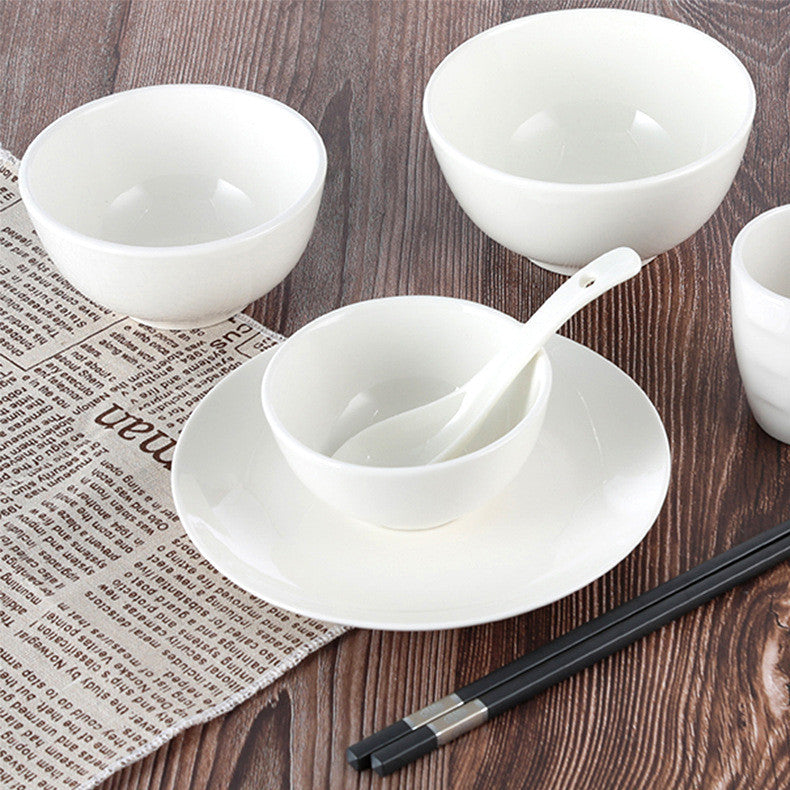 5STAR WHITE CERAMIC PORCELAIN RICE BOWL SOUP BOWL NOODLE BOWL SALAD BOWL DESSERT BOWL MANGKUK