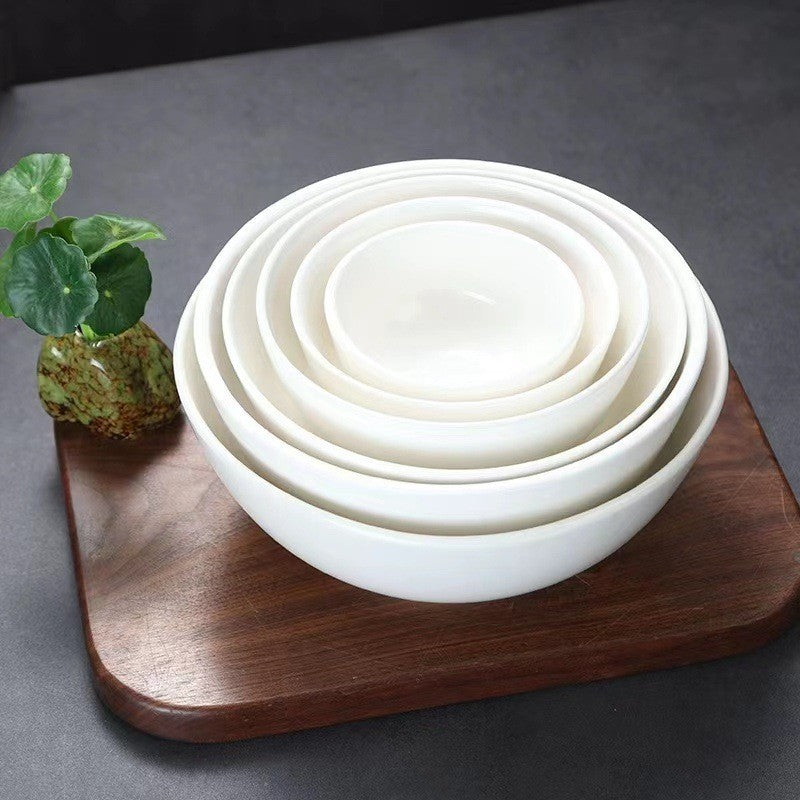 5STAR WHITE CERAMIC PORCELAIN RICE BOWL SOUP BOWL NOODLE BOWL SALAD BOWL DESSERT BOWL MANGKUK