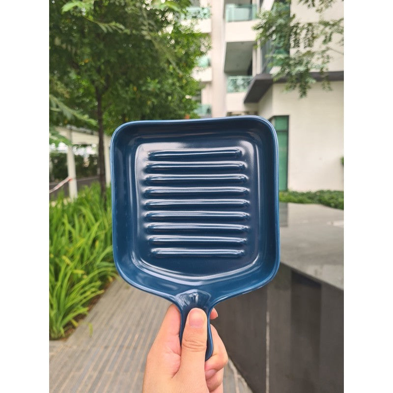 ANJU アンジュNordic Ins Style Ceramic Plate with Handle Baking Pan Ceramic bakeware Breakfast plate Pinggan Dinner Plate