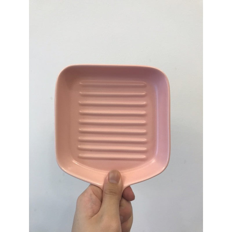 ANJU アンジュNordic Ins Style Ceramic Plate with Handle Baking Pan Ceramic bakeware Breakfast plate Pinggan Dinner Plate