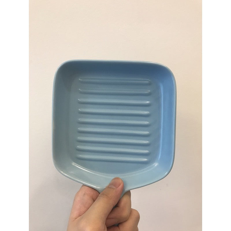 ANJU アンジュNordic Ins Style Ceramic Plate with Handle Baking Pan Ceramic bakeware Breakfast plate Pinggan Dinner Plate