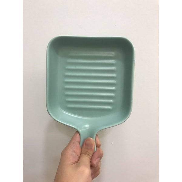 ANJU アンジュNordic Ins Style Ceramic Plate with Handle Baking Pan Ceramic bakeware Breakfast plate Pinggan Dinner Plate