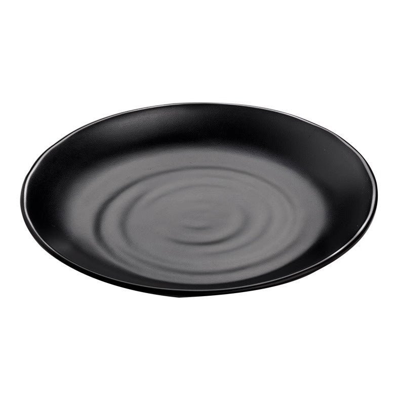 ANJU アンジュBlack Melamine tableware bowl plate Sauce Plate Baking Plates Tableware Pinggan Mangkuk