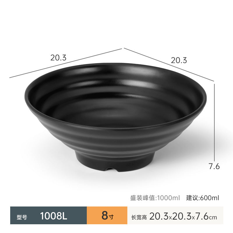 ANJU アンジュBlack Melamine tableware bowl plate Sauce Plate Baking Plates Tableware Pinggan Mangkuk