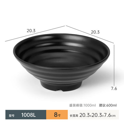 ANJU アンジュBlack Melamine tableware bowl plate Sauce Plate Baking Plates Tableware Pinggan Mangkuk