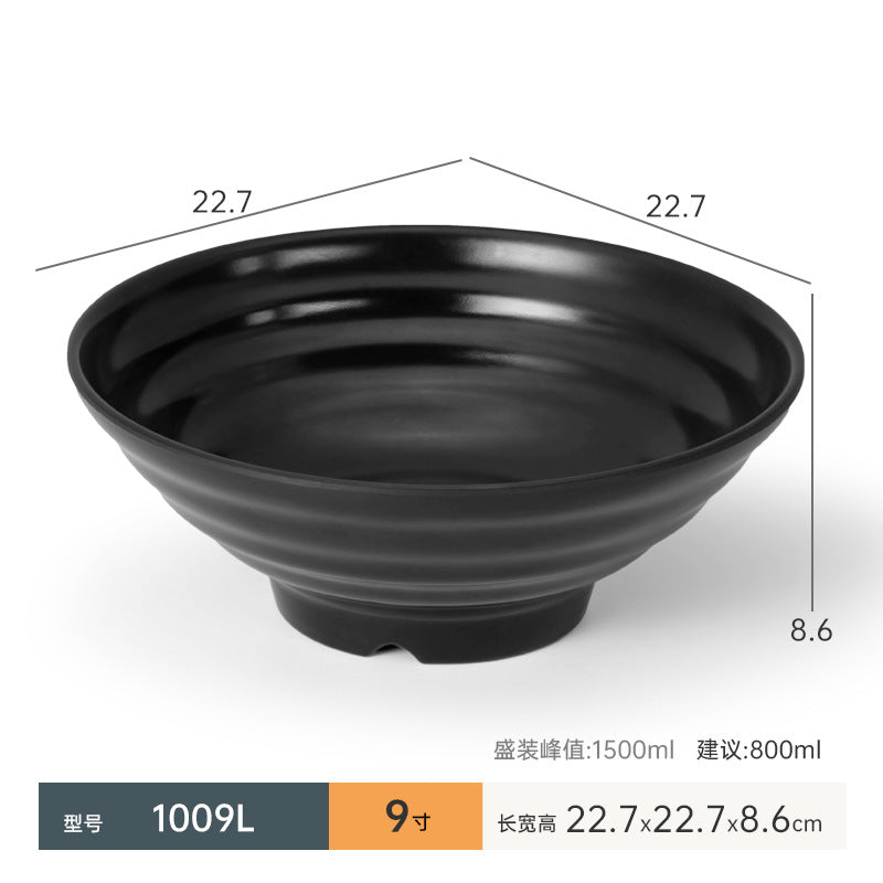 ANJU アンジュBlack Melamine tableware bowl plate Sauce Plate Baking Plates Tableware Pinggan Mangkuk