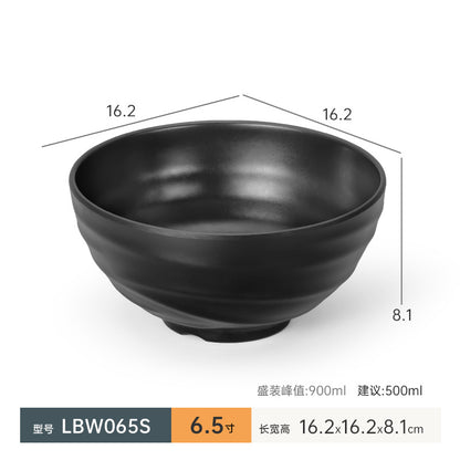 ANJU アンジュBlack Melamine tableware bowl plate Sauce Plate Baking Plates Tableware Pinggan Mangkuk