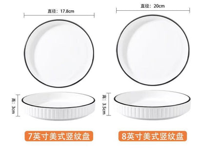 YAMADA Japanese Style Nordic Premium Ceramic Dinnerware Dinner Set Ceramic Plates Bowl Set Pinggan Mangkuk Seramik Raya