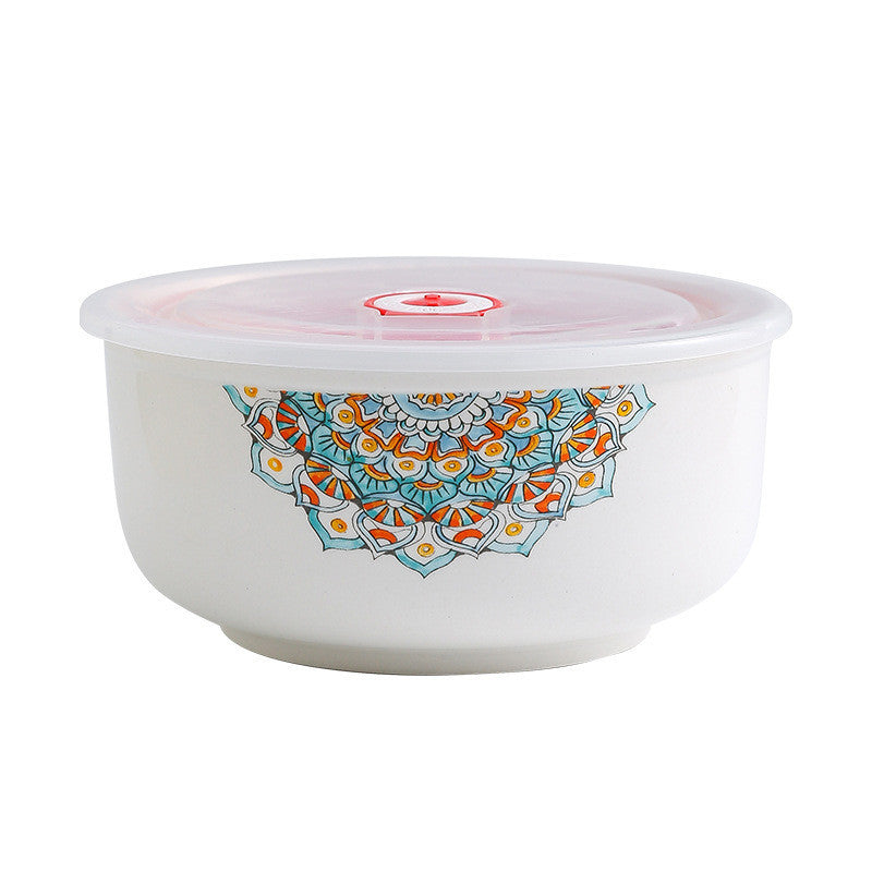 Bohemian Bowl Container Set Ceramic Bowl Set Bowl With Lid Food Storage Container Giftbox Raya Doorgift Mangkuk Keramik