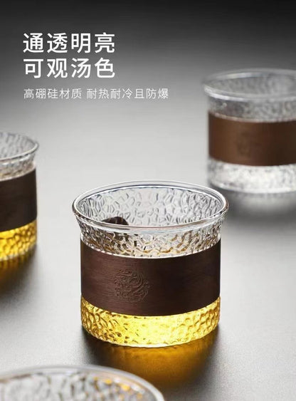 Vintage Clear Coffee Glass Cup Mug Coffe cup glass set minimalist 简约坚条纹高颜值咖啡杯子 Cawan Kaca gelas kopi