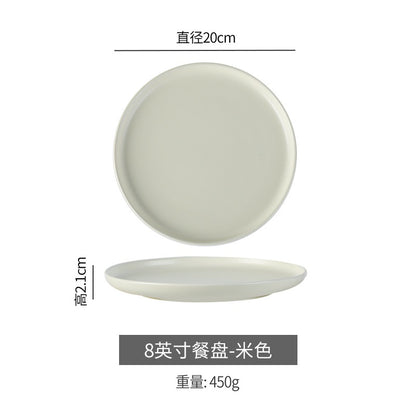 ANJU アンジュceramic tableware plate pinggan dessert plate dinner plate breakfast plate western plate pizza【🔥 Ready Stock🔥】