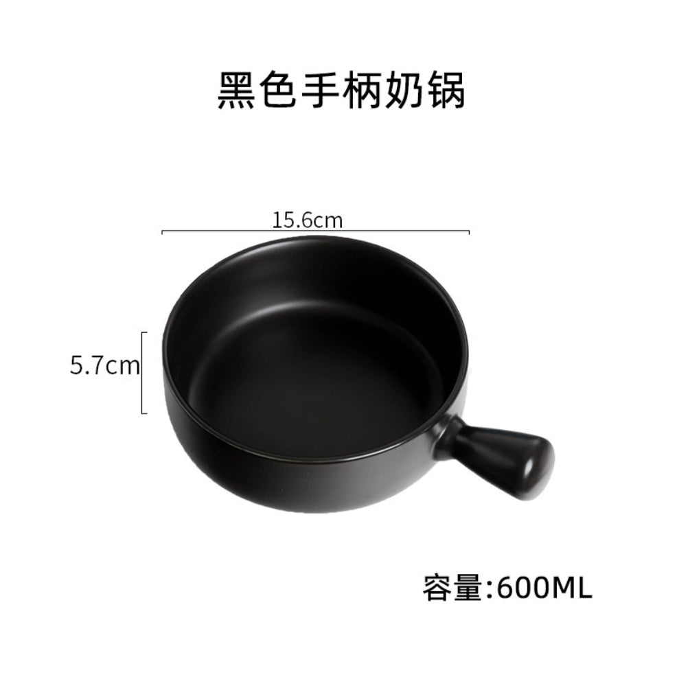 Baked rice bowl Nordic style with handle baking grilled bowl pasta plate simple household tableware soup noodle bowl