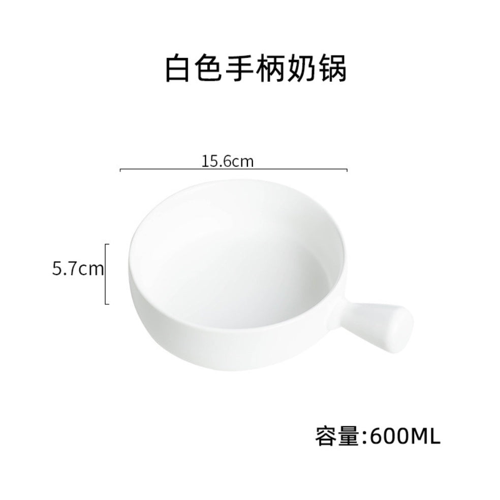 Baked rice bowl Nordic style with handle baking grilled bowl pasta plate simple household tableware soup noodle bowl