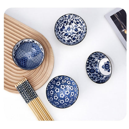 ANJU アンジュ 【Free Gift】Traditional Japanese Style Rice Bowl Ceramic Mangkuk Set Ceramik Soup Bowl Tableware Christmas Gift
