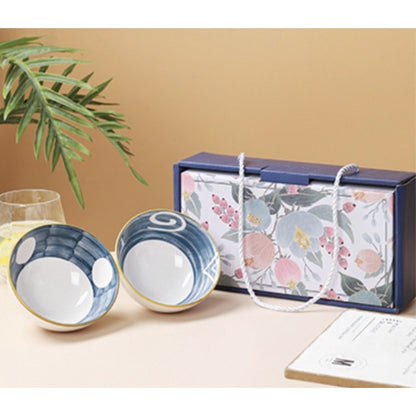 ANJU アンジュ 【Free Gift】Traditional Japanese Style Rice Bowl Ceramic Mangkuk Set Ceramik Soup Bowl Tableware Christmas Gift