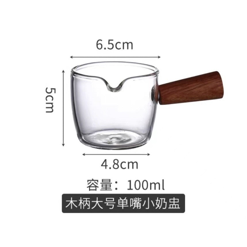 (Ready Stock)Coffee Espresso Shot Glass Double Mouthed Heat Resistance with Measuring Line 30ml 60ml 75ml