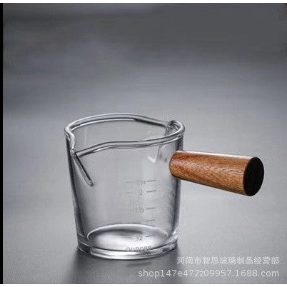 (Ready Stock)Coffee Espresso Shot Glass Double Mouthed Heat Resistance with Measuring Line 30ml 60ml 75ml
