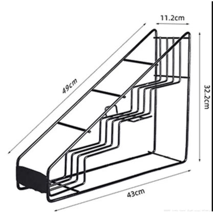 (READY STOCK)Syrup Storage Rack 4 Shelves Da Vinci Monin Bottle Display Racking Made Neat Organizer