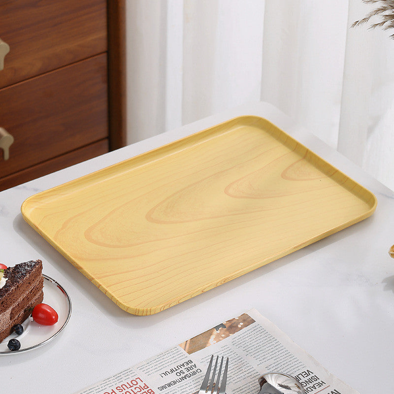 Thicken Bamboo Serving Food Tray Tea Tray Wooden Tray Zen Decoration Japanese Style Tray Fruit Platters Dinner Plate木质托盘