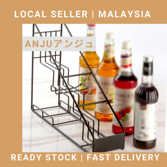 (READY STOCK)Syrup Storage Rack 4 Shelves Da Vinci Monin Bottle Display Racking Made Neat Organizer
