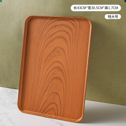 Thicken Bamboo Serving Food Tray Tea Tray Wooden Tray Zen Decoration Japanese Style Tray Fruit Platters Dinner Plate木质托盘